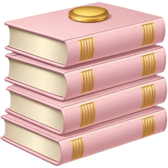 Stack of pale pink books emoji