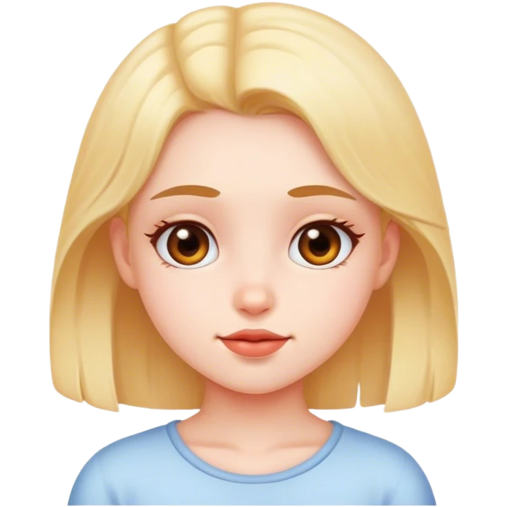 A cute girl emoji