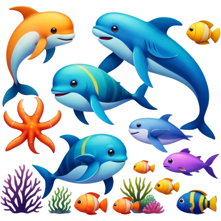 sea creatures  emoji