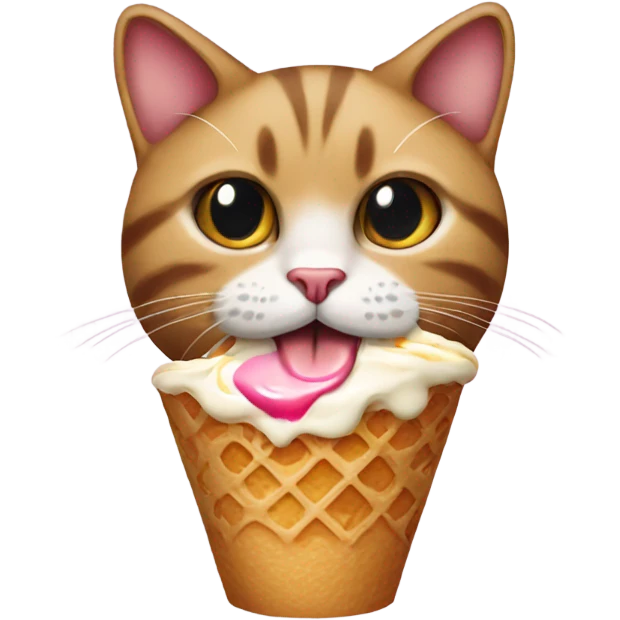Presidential cat with ice cream emoji