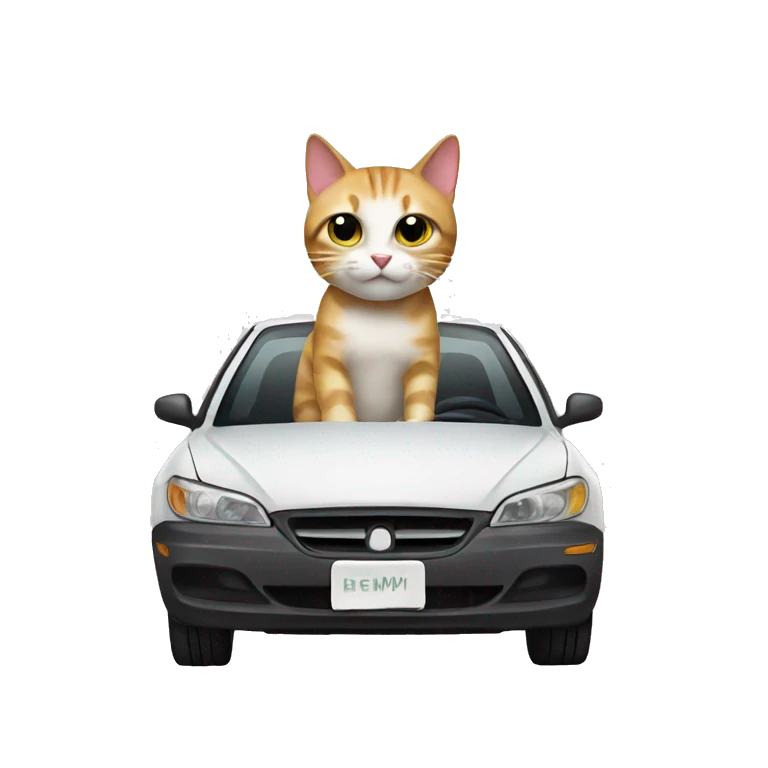 Car cat emoji