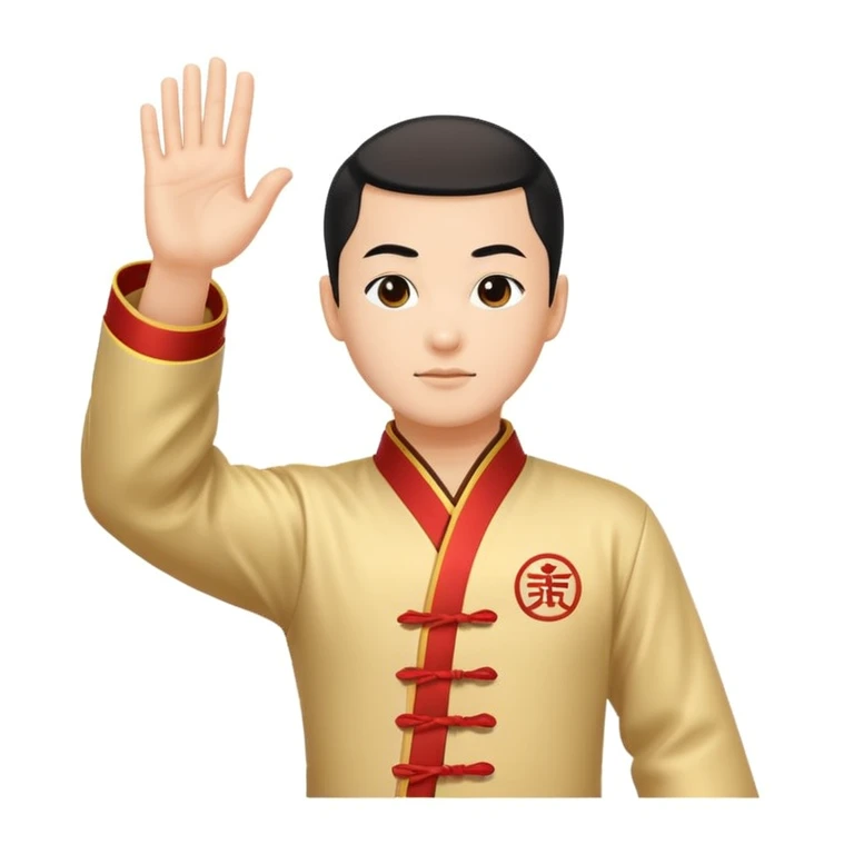 Traditional wushu salute hand sign emoji