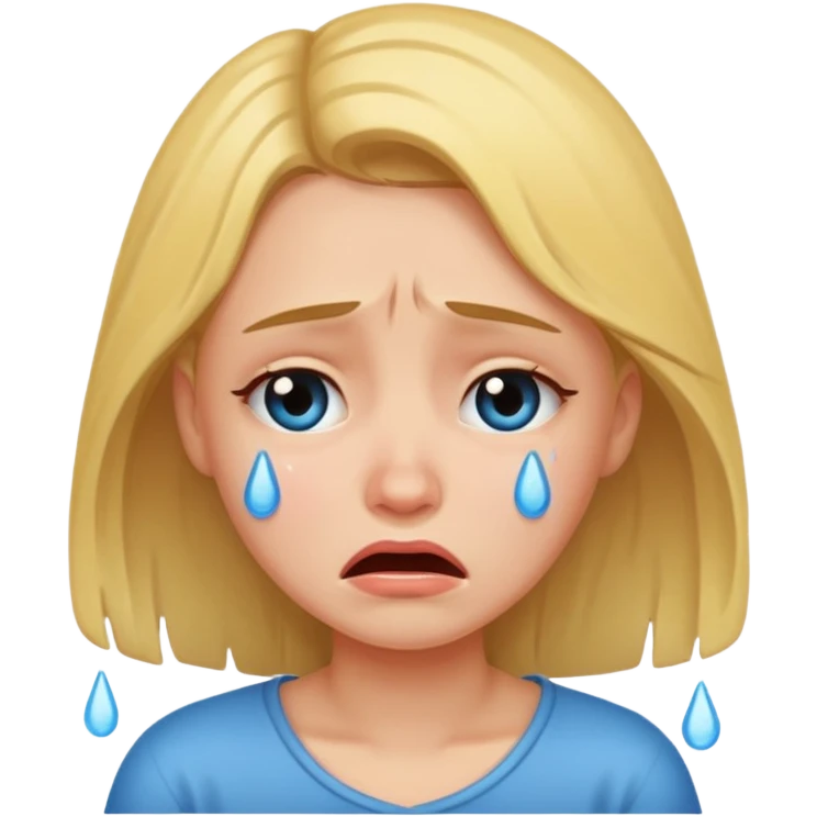 a girl cry emoji