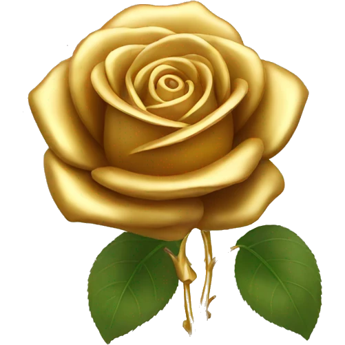 Gold rose emoji