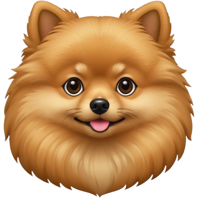 tan pomeranian with black snout emoji