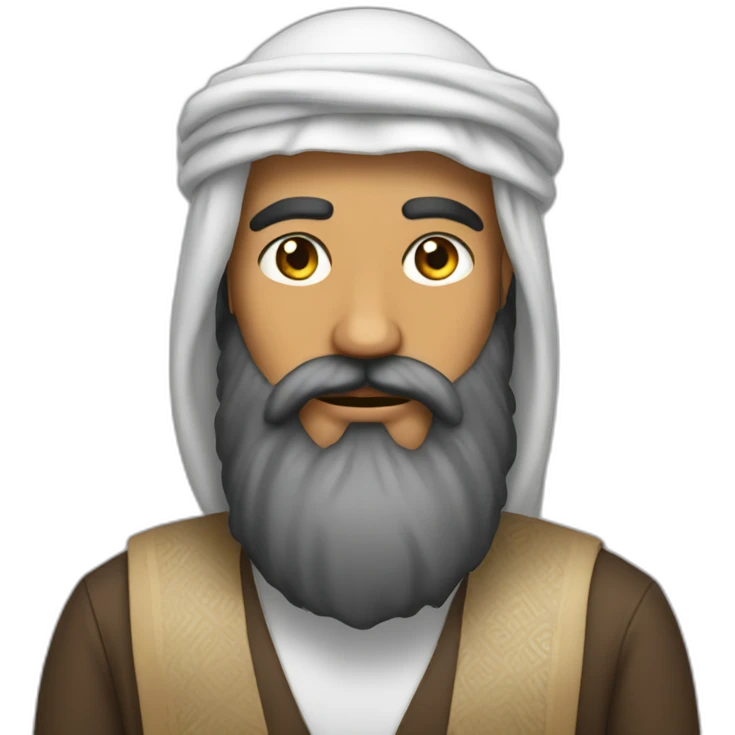 Arab with big beard emoji