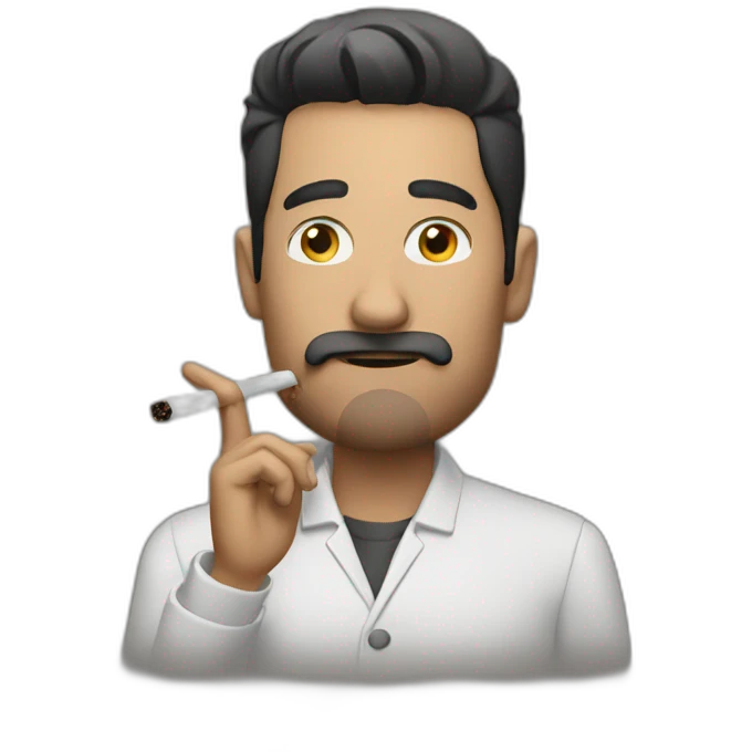 men smoking emoji