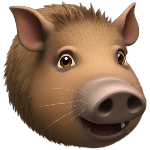 Fatty small round wild boar emoji
