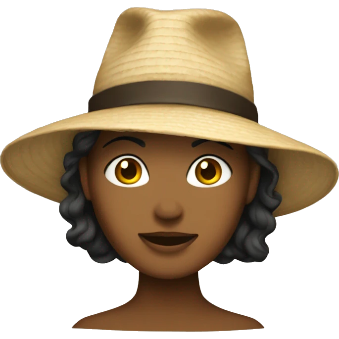 Beigw woman's hat emoji