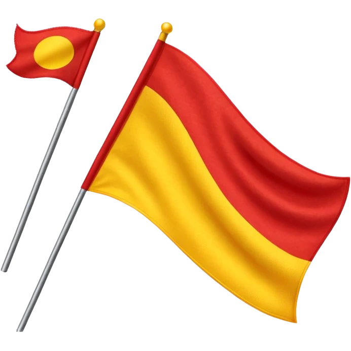  yellow and red flag  emoji