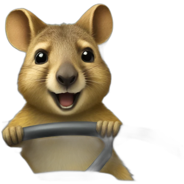 quokka wallaby driving car emoji