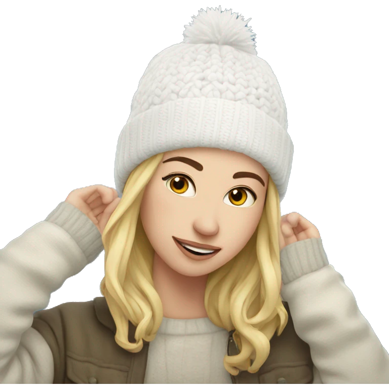 white winter beanie no person emoji