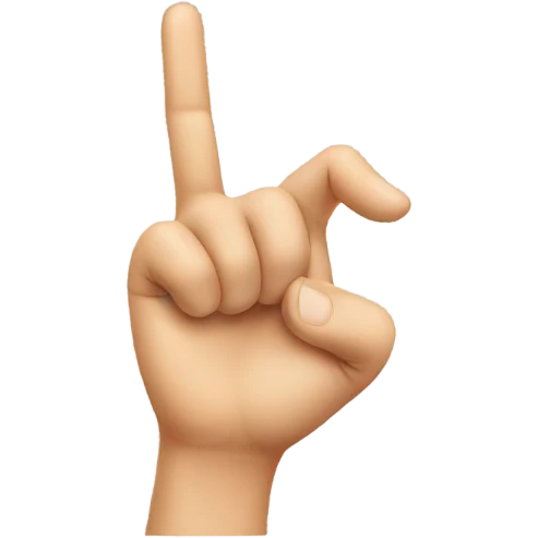 Finger pointing to ear emoji