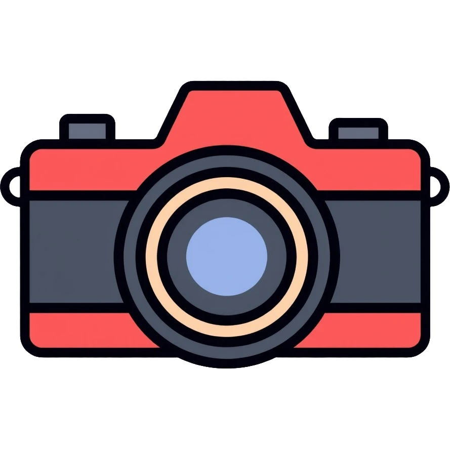 red minimalist camera emoji