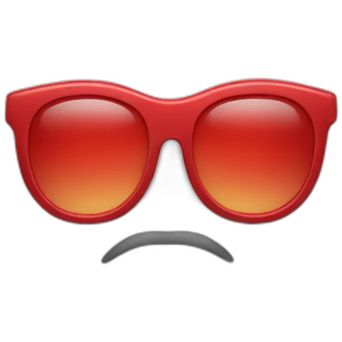 basic emoji with red glases emoji