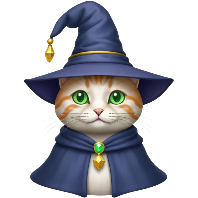 Cat being a wisard emoji