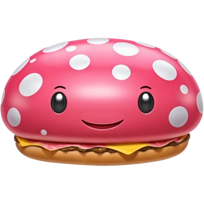   jeff koons style SPAM meat mushroom inflatable art emoji