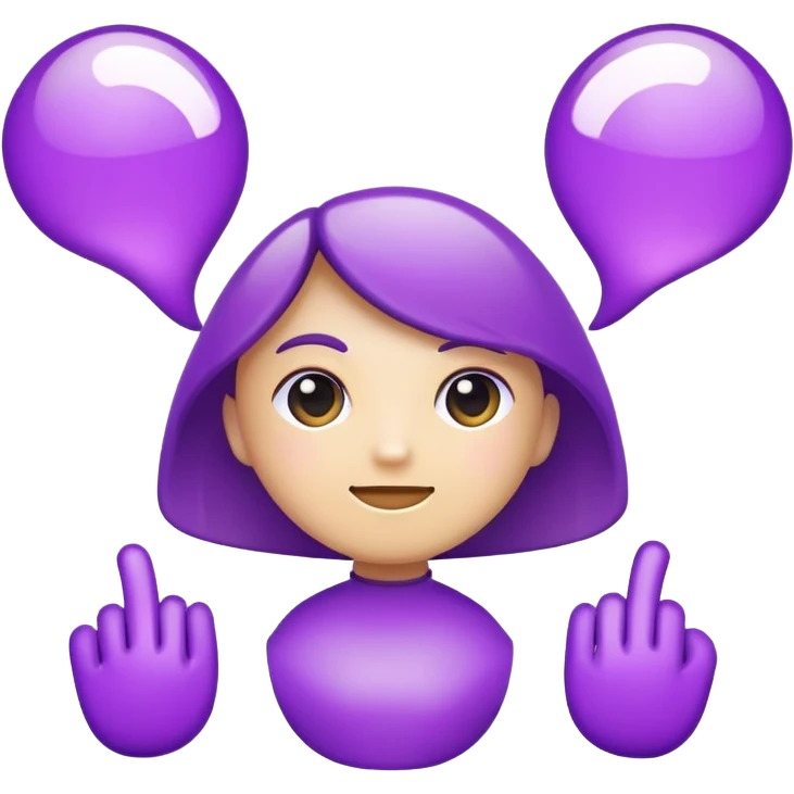 Purple mini emoji