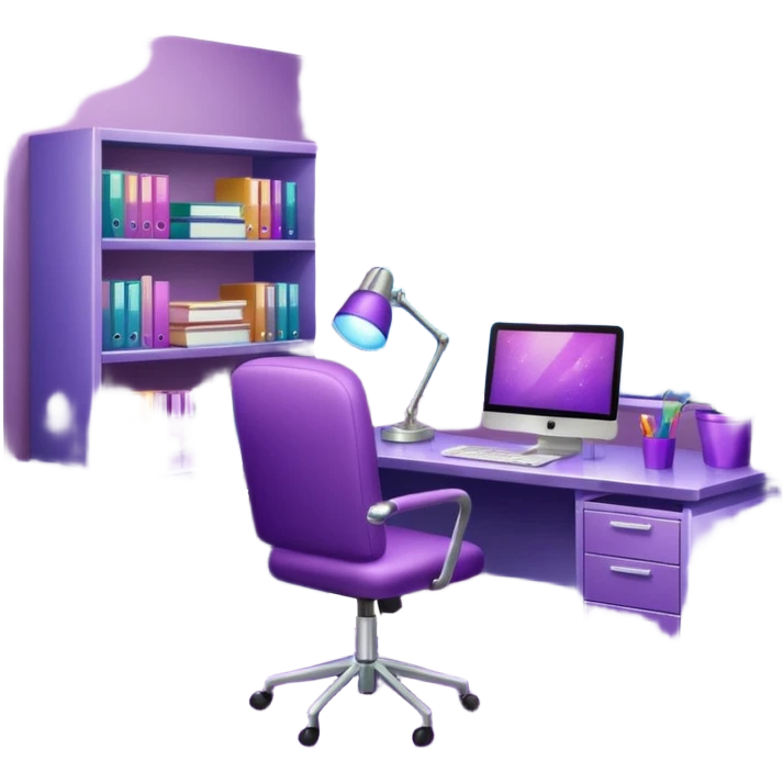 Purple Glitter office emoji