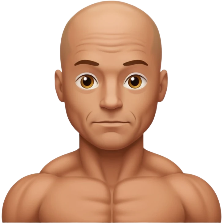bald bodybuilder man emoji
