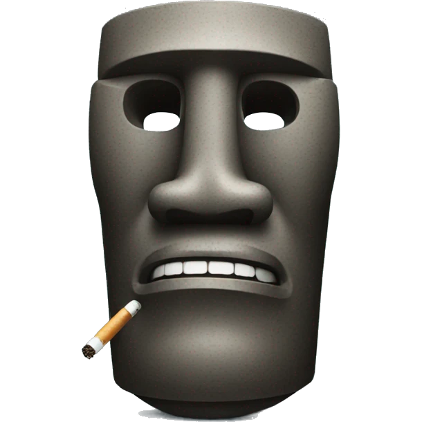 Moai with cigarette  emoji