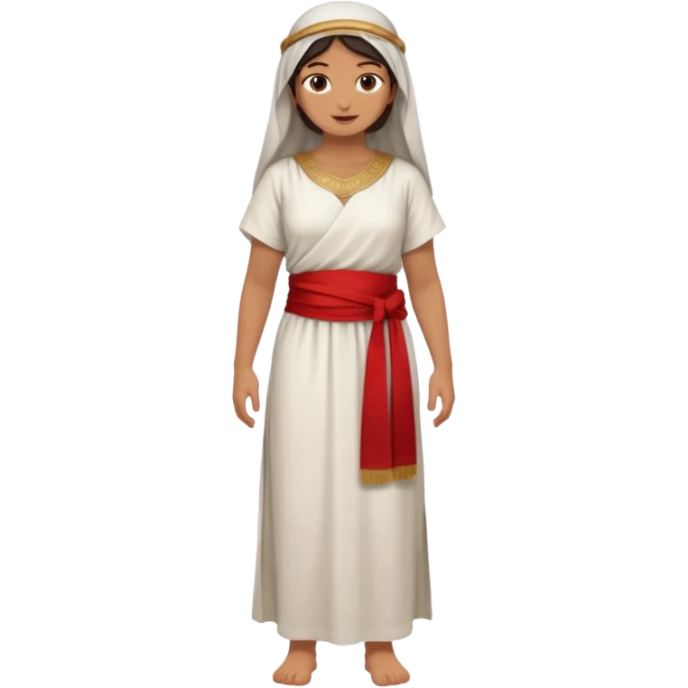 fullbody Middle Eastern woman from Jerusalem, 1st century, tunic and sash, no religious symbols emoji