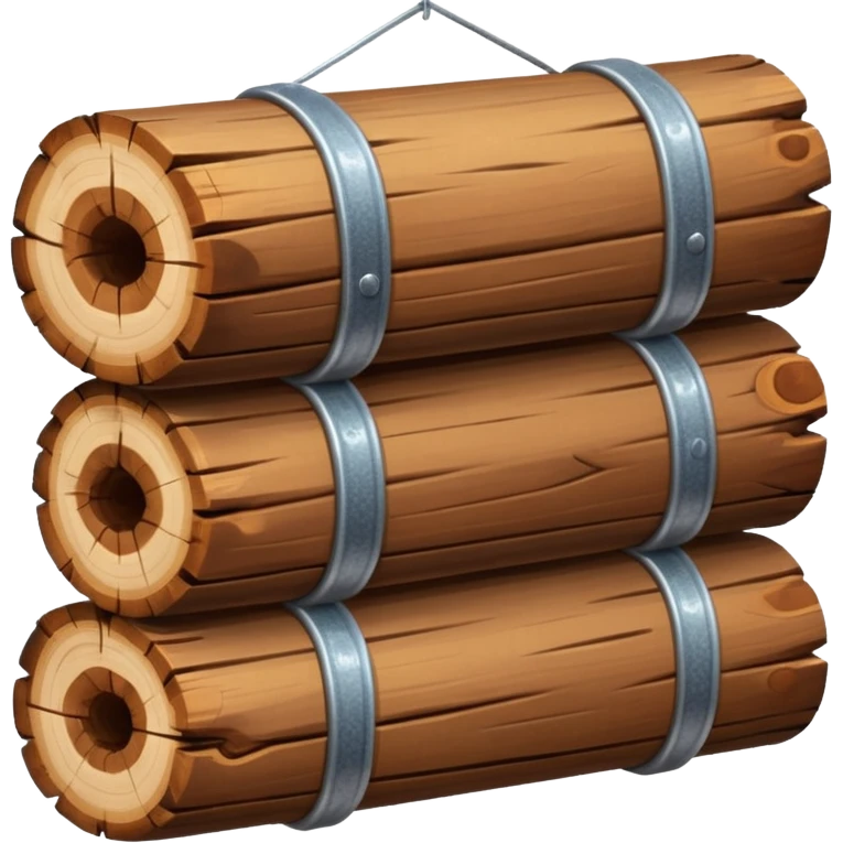 two log emojis, stacked on top of each other, one hanging over the side, with subtle sparkles in the background emoji