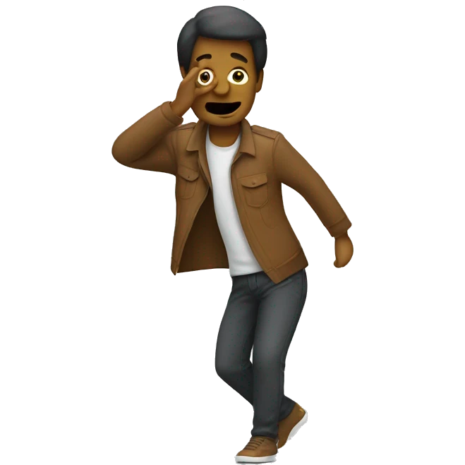 Une personne qui fait un dab emoji