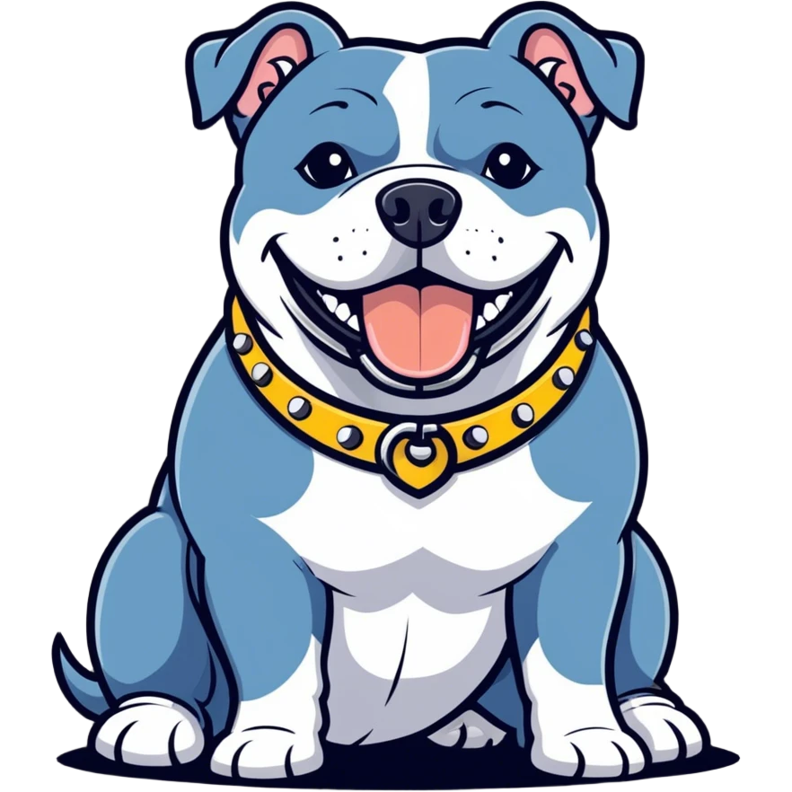 Bubbly American bully emoji