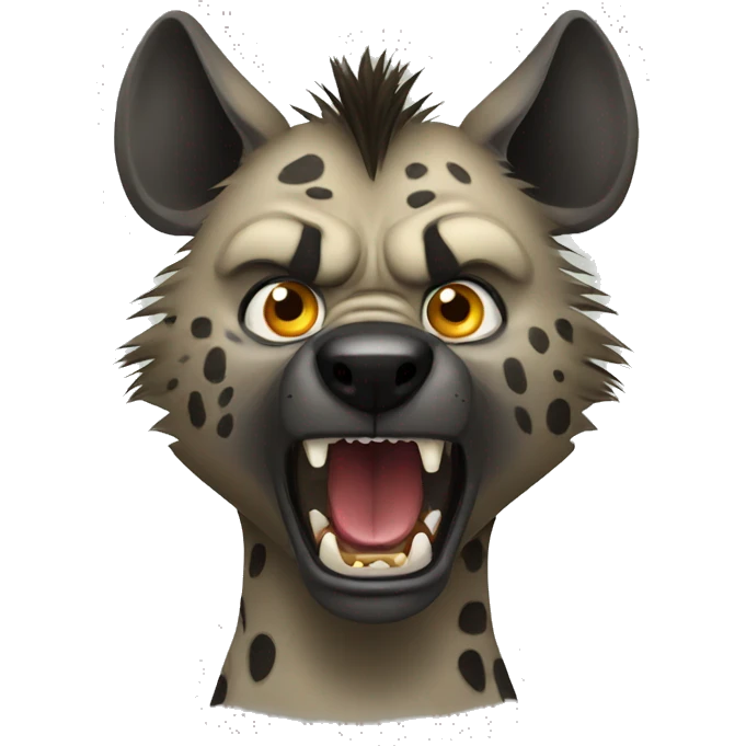 Angry scary hyena  emoji
