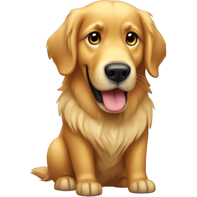 Golden retriever stood up emoji