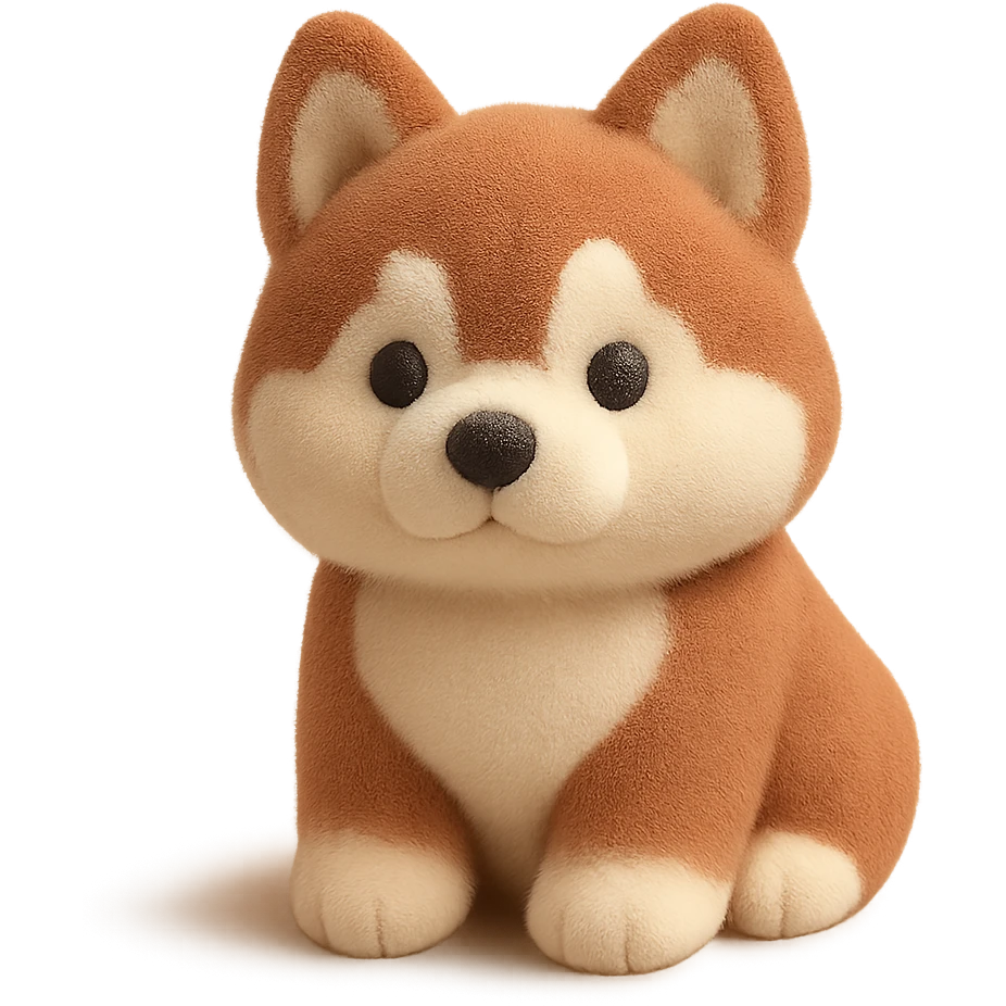 red siberian husky pup emoji