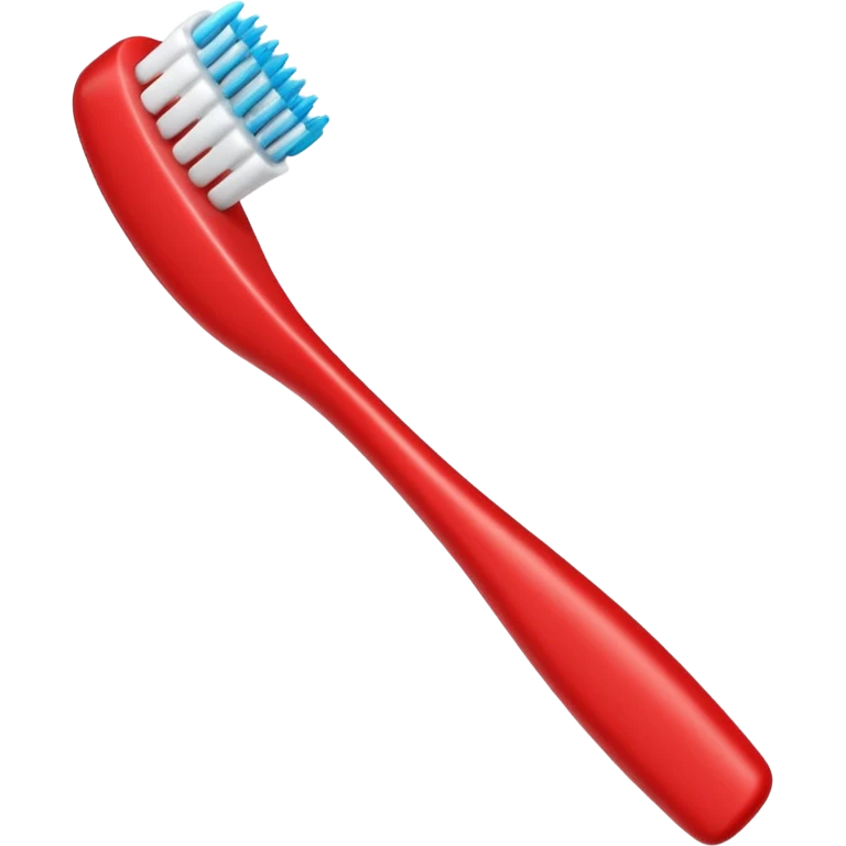 cepillo de dientes rojo sin cara, solo el emoji delcepillo emoji