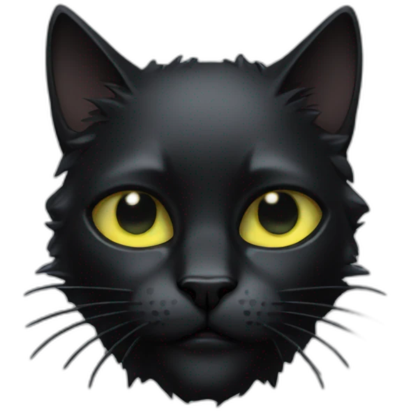 cyberpunk black cat emoji