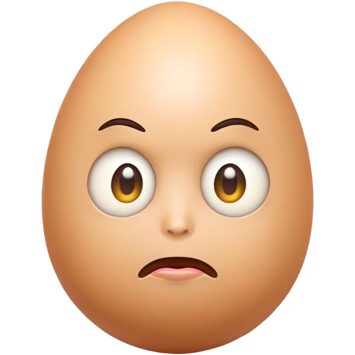 Can you make an emoji of an egg with a suspicious look on its face emoji