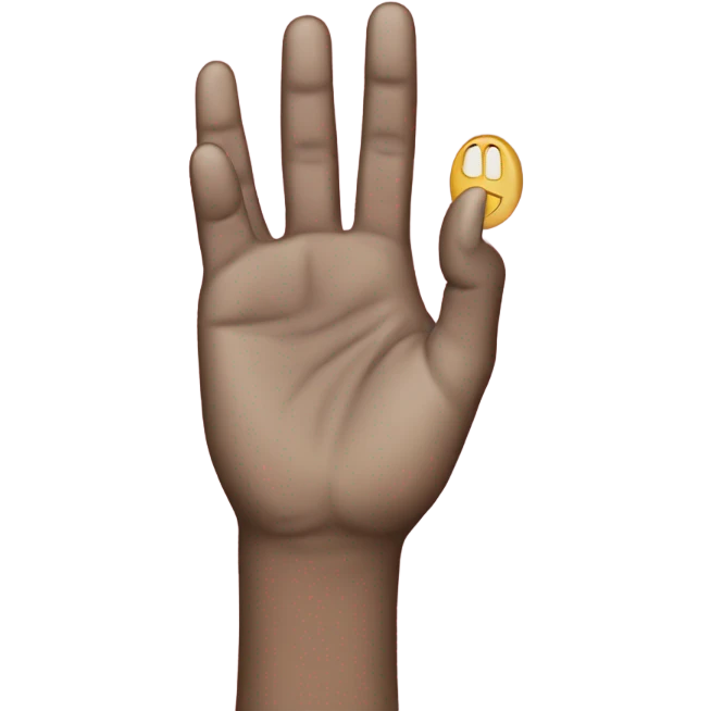 Do a hand emoji with ring finger up emoji