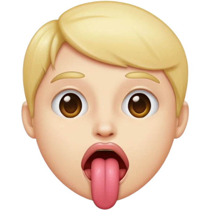 meh face with tongue sticking out emoji