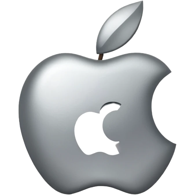 silver apple logo emoji