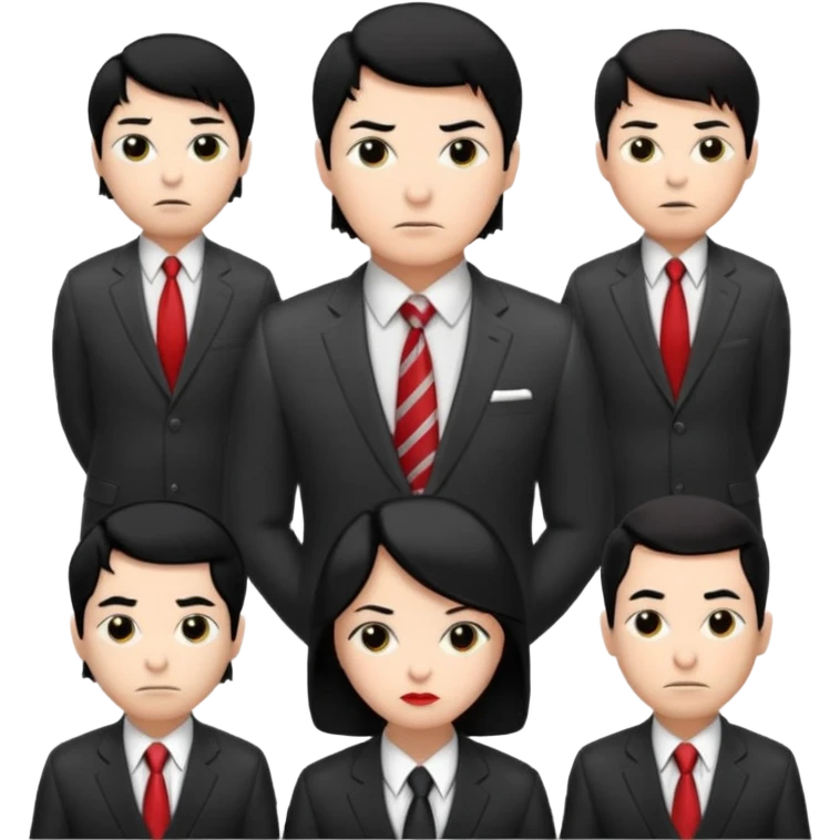 congressional meeting of people with black hair and white skin emoji