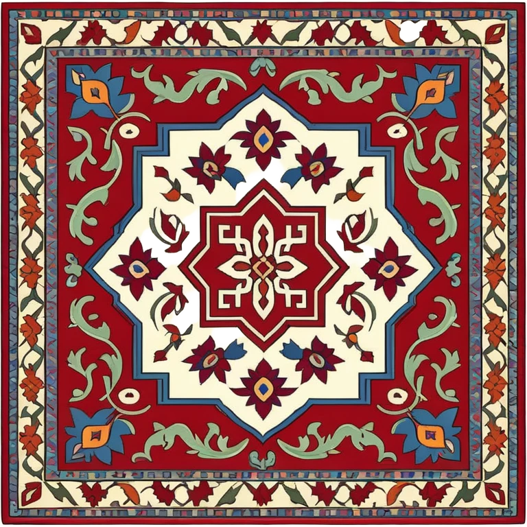 Traditional Dagestani carpet with intricate patterns emoji