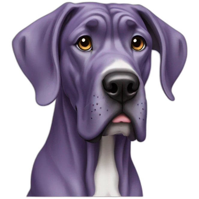 purple great dane emoji