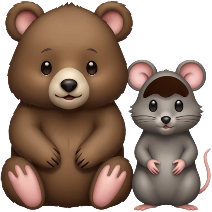 bear and mouse sepearate emoji