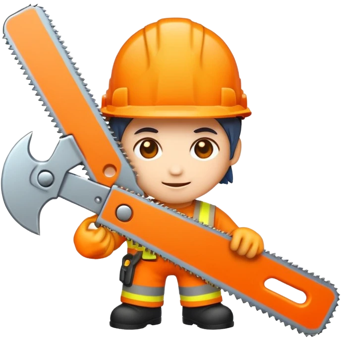 Testere related to İnşaat Aletleri, chibi emoji style, with glowing effects emoji