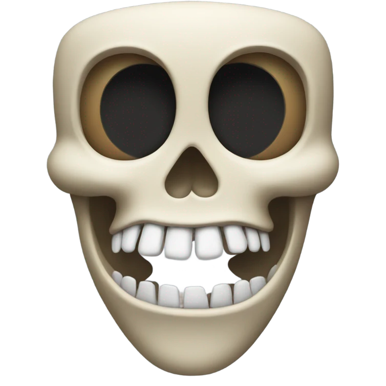 Shocked skeleton head emoji