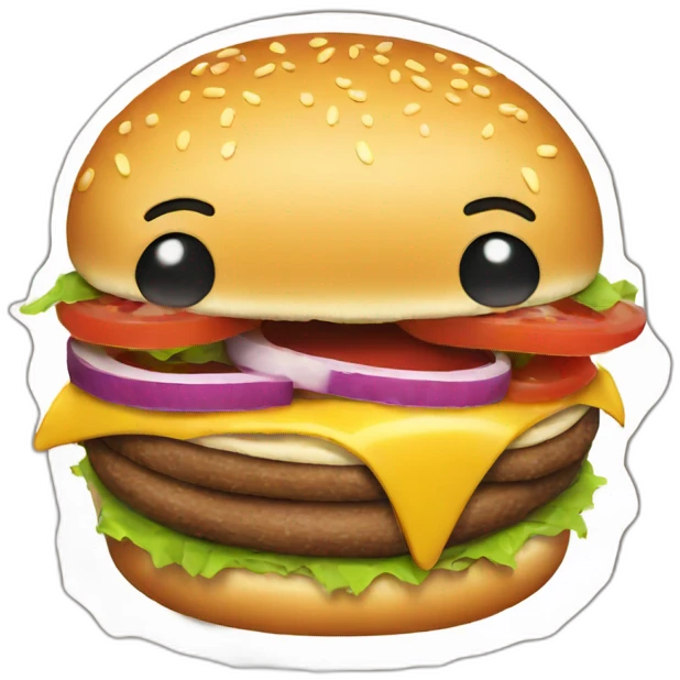 Person eating a burger emoji