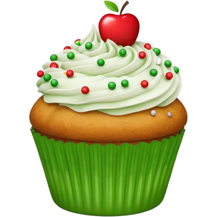 Apple cupcake emoji