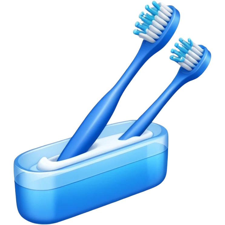 blue toothbrush emoji