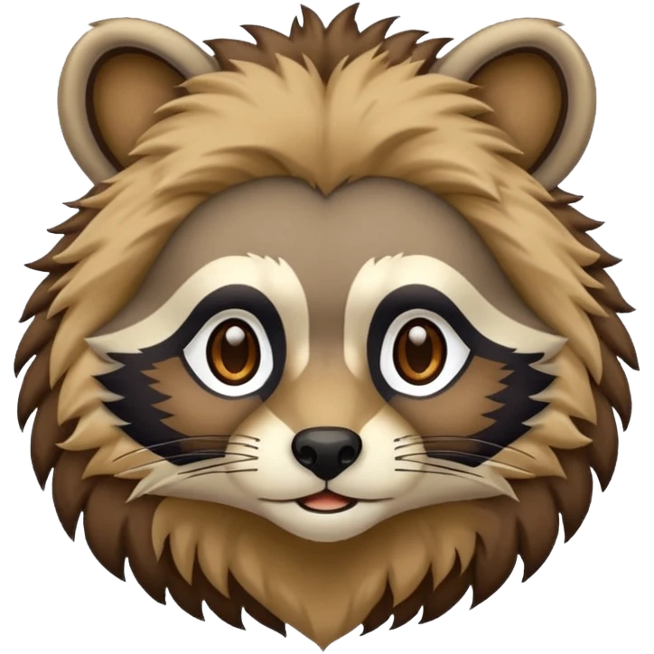 Raccoon lion emoji