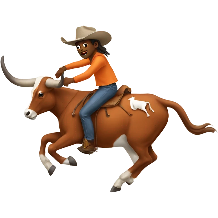 Longhorn riding a buckeye emoji
