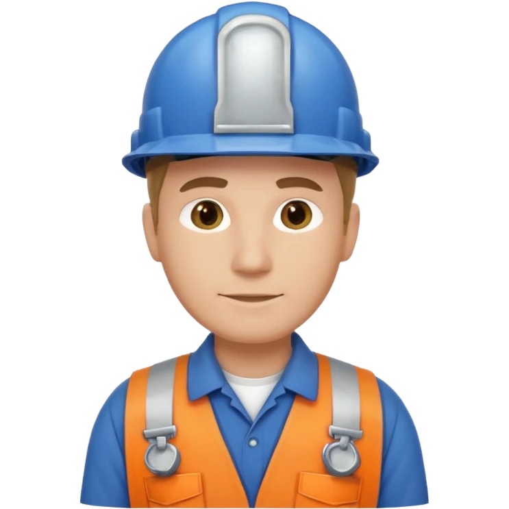 customer. 1 person only white male with shoulder normal person cloths. adult. pipeline technician emoji